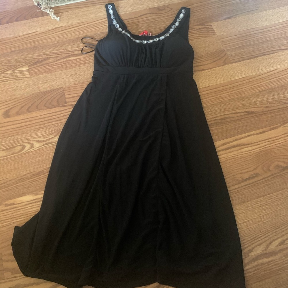 Black Dress w/Beaded Neckline